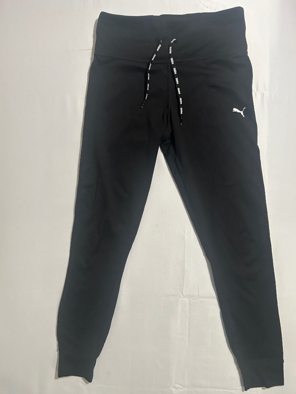 NWOT PUMA Women's Black Drawstring Athletic Jogger Pants Size Medium